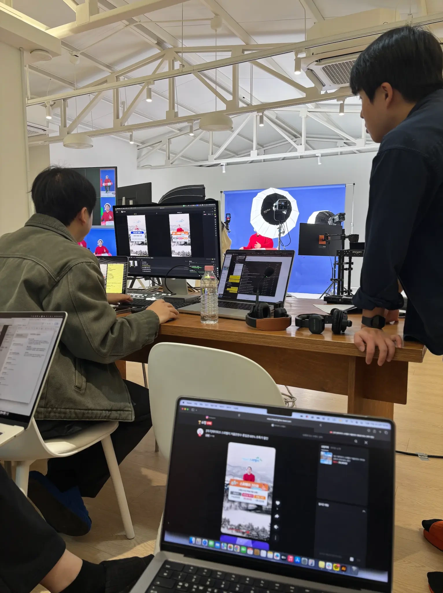 Behind-the-scenes live commerce production setup